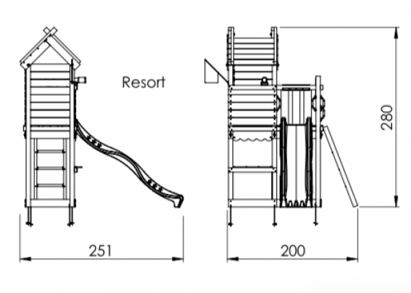 Jungle Gym Resort kerti játszótér