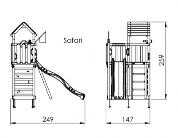 Jungle Gym Safari kerti játszótér