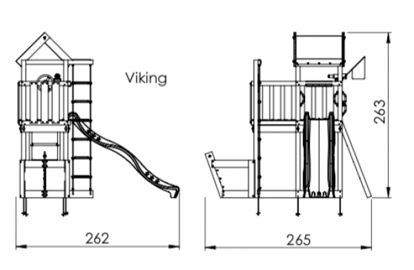 Jungle Gym Viking kerti játszótér
